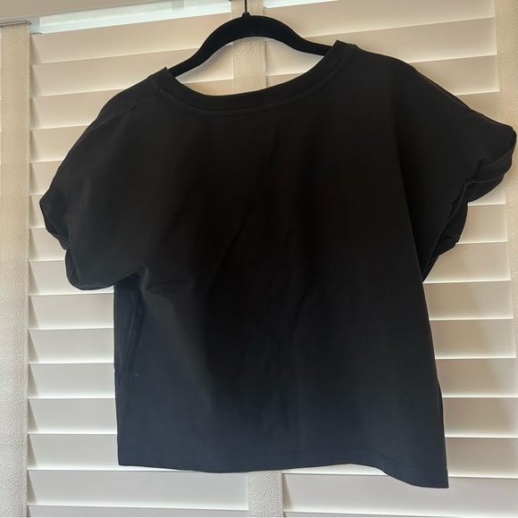 Offline by Aerie Muscle T-Shirt Black Cropped Top Large - Picture 4 of 7